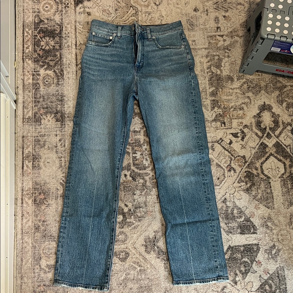 Madewell Women's Straight Leg Blue Jeans